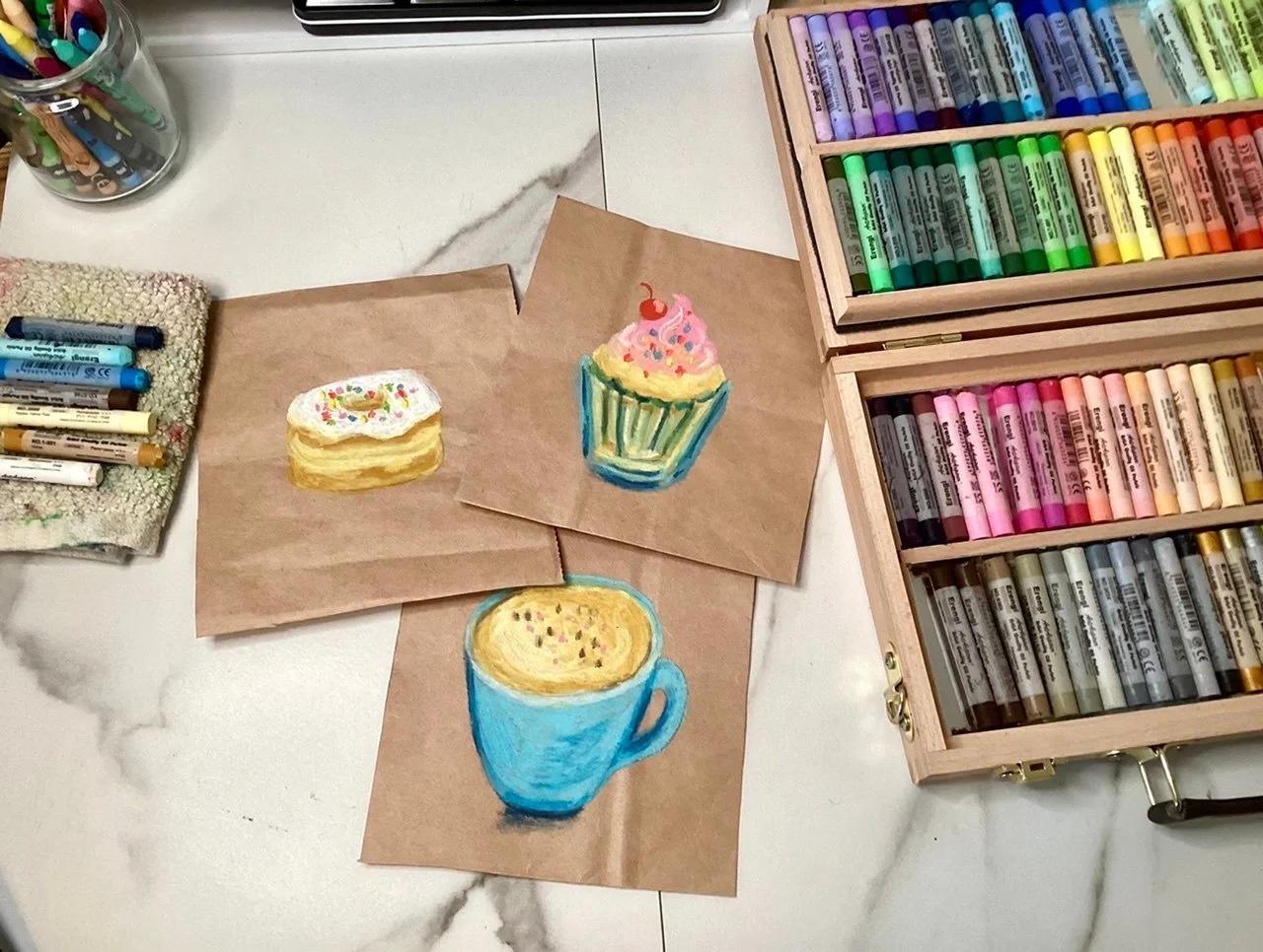 Oil Pastels for Beginners: Sweet Treats and Desserts